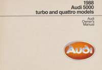 AUDI 5000 TURBO & QUATTRO 1988 OM 