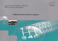 Audi A4 2.8l engine suppl 1997 OM 