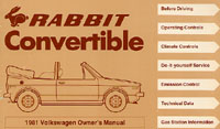 VW RABBIT CONVERTIBLE 1981 OM     