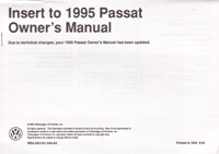 VW Passat Insert Fog Lamp 1995 OM 