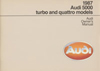Audi 5000, turbo and quattro Owner's Manual: 1987