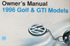 Volkswagen Golf/GTI Owner's Manual: 1996