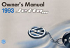 Volkswagen<br>Jetta Owner's Manual: 1993