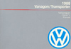 Volkswagen Vanagon/Transporter Owner's Manual: 1988