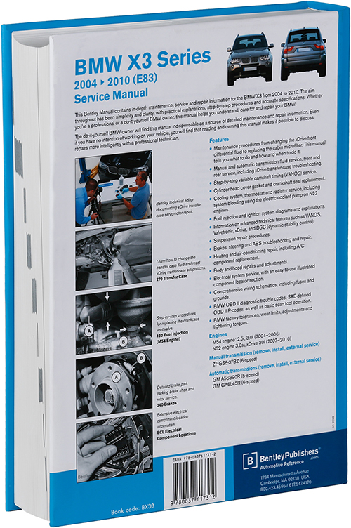 BMW X3 (E83) Service Manual: 2004-2010 - photograph