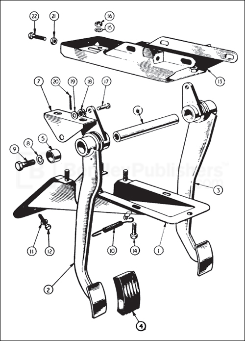 Exploded view of Pedal Assembly, page 406